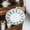 Retro Japanese Hand-Painted Small Flower Ceramic Plate, Household Tableware, Deep Plate, Creative Plate, Vegetable Plate, Pasta Plate, Western Plate
