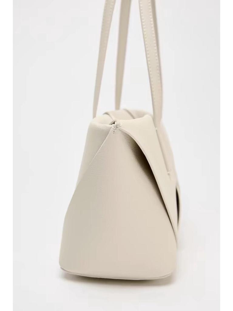 2025 Fashion Minimalist Large-Capacity Tote with Woven Detail, Retro Style, High-End Zipper