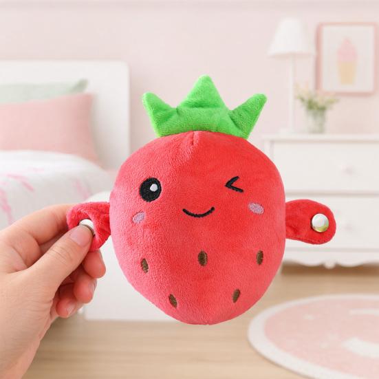 Interactive Musical Plush Toy, Banana Strawberry Sensory Stuffed Animal, Dual Mode Sound Toy for Kids, Battery Operated Christmas Birthday Gifts