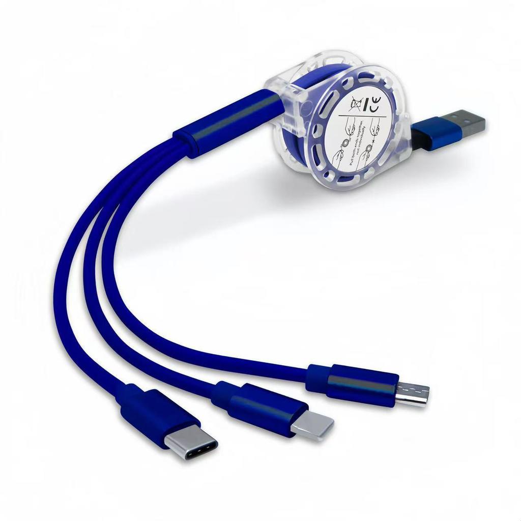 100W Type-C 3-in-1 Fast Charging Cable for Huawei, Android, and Apple Devices
