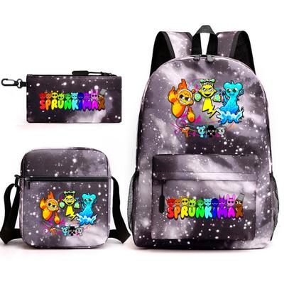 Rhythm Box Peripheral Elementary School Bag Large Capacity Starry Sky Backpack Three-piece Set