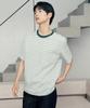 MINDBRIDGE Green Multi-Stripe Semi-Oversized Short-Sleeve T-Shirt