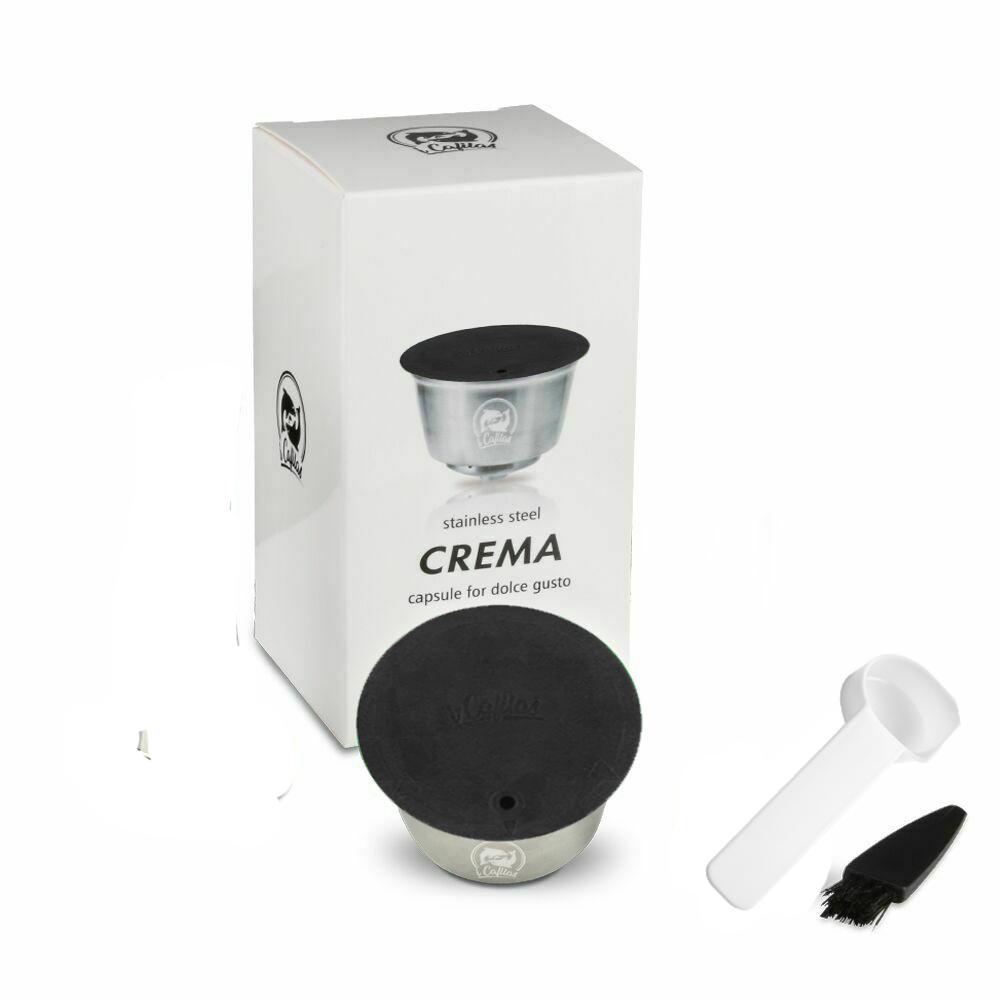 

Reusable Coffee Capsule Cup Comaptible For Nescafe Dolce Gusto Lumio Refillable Filter Stainless Steel Body Original Design Lid
