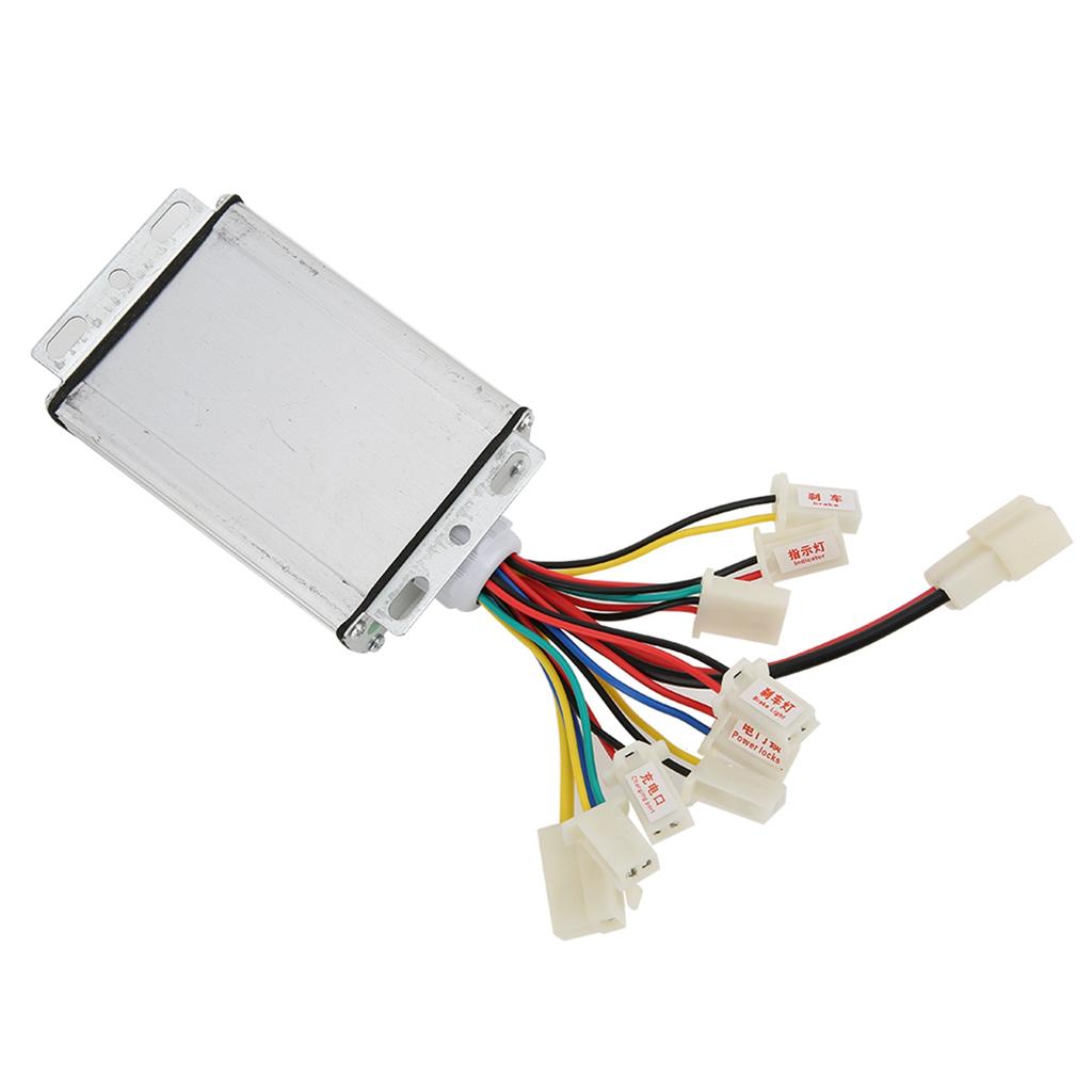 36V1000W Brush E Bike Controller and Multifunction Thumb Throttle Grip Set with Lock Electric Quantity Display