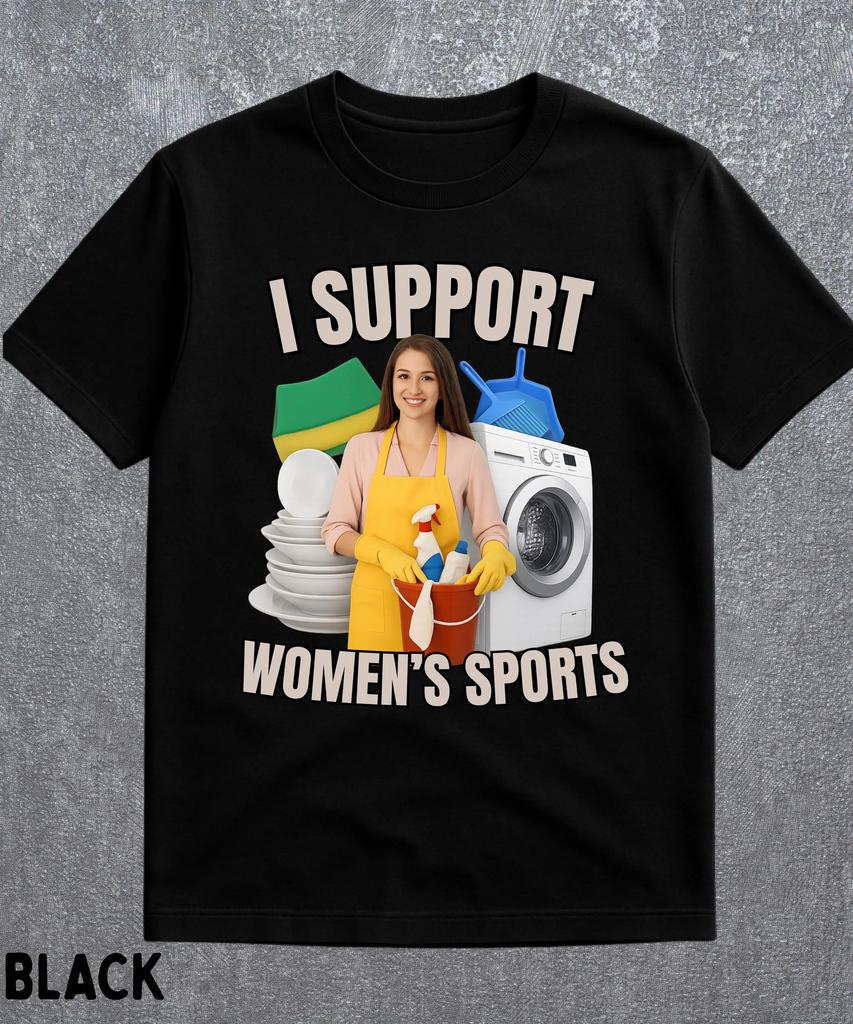 Unisex Ich unterstütze WoUnisexs Sport T-Shirt Unisex WoUnisex Oversize Tee Streetwear Lässig Kurzarm Lustig Sarkastischer Humor Gen Z Humor