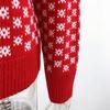 IHUASU Women's Snowflake Knit Loose Christmas Long Sleeve Pullover O-Neck Knitted Sweater