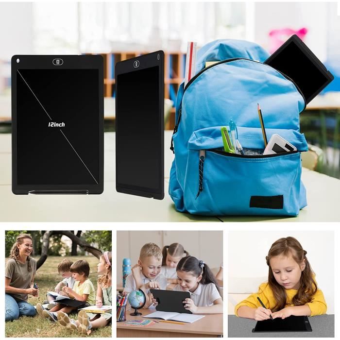 Tablette de dessin - ZGEER - 12 pouces - LCD couleur - Effaçable - Jouets éducatifs