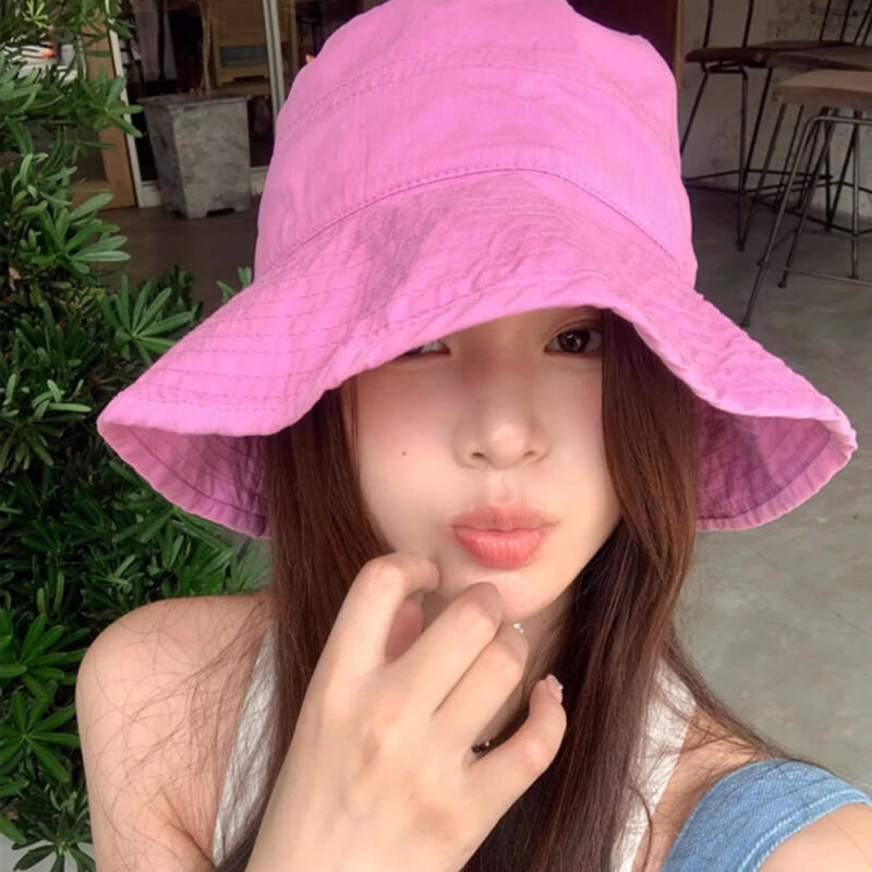 

Miko Wide Brim Women s Travel Camping Cotton Bucket Hat Bucket Hat pink