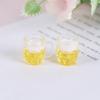 2Pcs Mini 1/12 Dollhouse Beer Cup Simulation Furniture Wine Glass Goblet