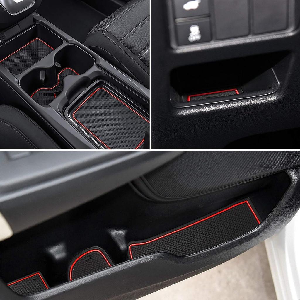 SENSHINE For Honda CR-V CRV Accessories    Cup Holder Ert Center Console Liner Trim Door Packet Mats Non-Slip Anti Dust Premium  Interior 20PC Set