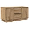 VidaXL TV Cabinet with LED Lights Artisan Oak 100x41x50 Cm, TV Stand, TV Unit, Multimedia Cabinet, TV Bench, 861417