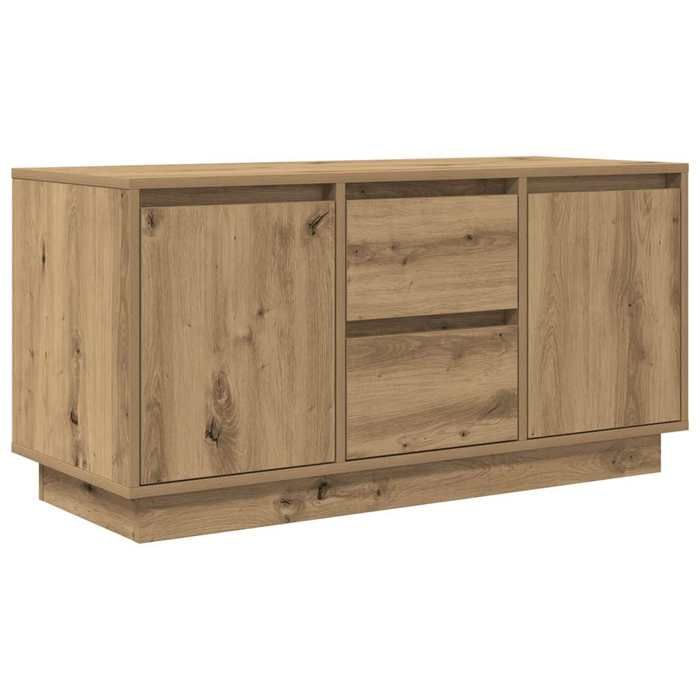 VidaXL TV Cabinet with LED Lights Artisan Oak 100x41x50 Cm, TV Stand, TV Unit, Multimedia Cabinet, TV Bench, 861417