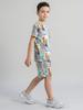 MONTE CARLO Boys Regular Fit Printed Coordinate Set
