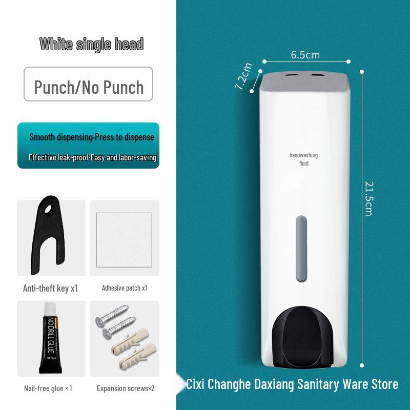 Dual-Head Wall-Mounted Soap Dispenser for Hotels and Guest Houses