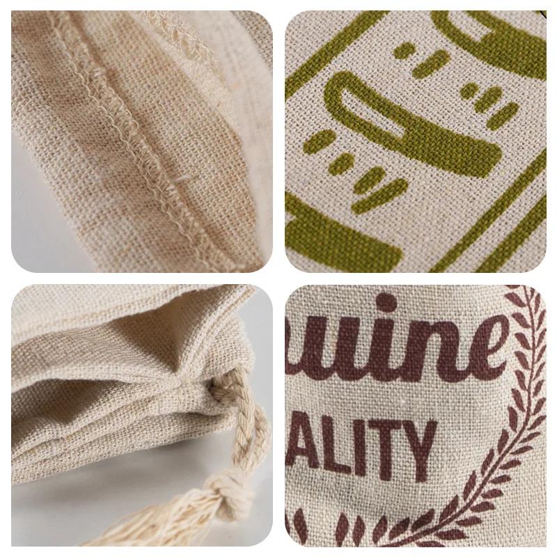 3 Styles Linen Bread Bags Reusable Drawstring Bag Homemade Artisan Bread Storage Food Bags Various Sets Bread Bags for Baguette