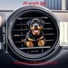 2D Flat Big-dog Car Vent Clip Decorative Diffuser (fragrance Not Included), Car Interior Decoration, Aromatherapy Clip, Ideal for Holiday Gifts