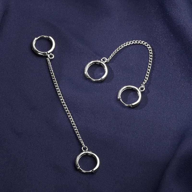 Buy Double Pierced Conjoined Chain Earrings Simple Punk Hip Hop