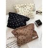 Corduroy Cosmetic Bag Women Korean Solid Color Makeup Organizer Travel Toiletry Pouch Beauty Case
