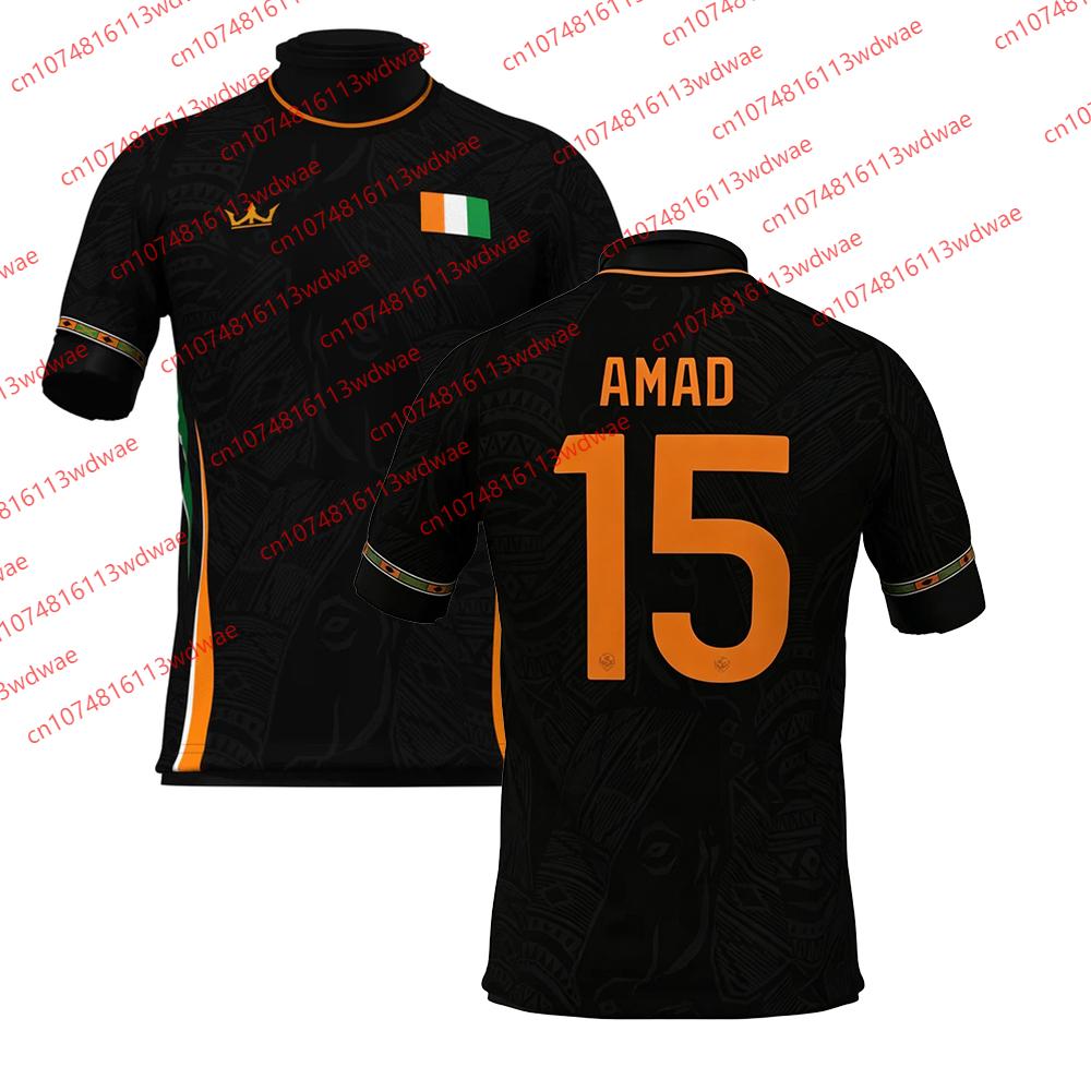 Abbigliamento Stile Costa d'Avorio Maglia da Calcio Asciugatura Rapida Diomande 11 Maglia da Calcio Estiva Edizione Allenamento T-shirt Bambino