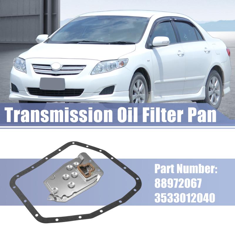 UXCELL 88972067 3533012040 Transmission Filter Oil Pan Gasket Kit for Toyota Corolla 2003-2008 for Toyota Matrix A/T Base