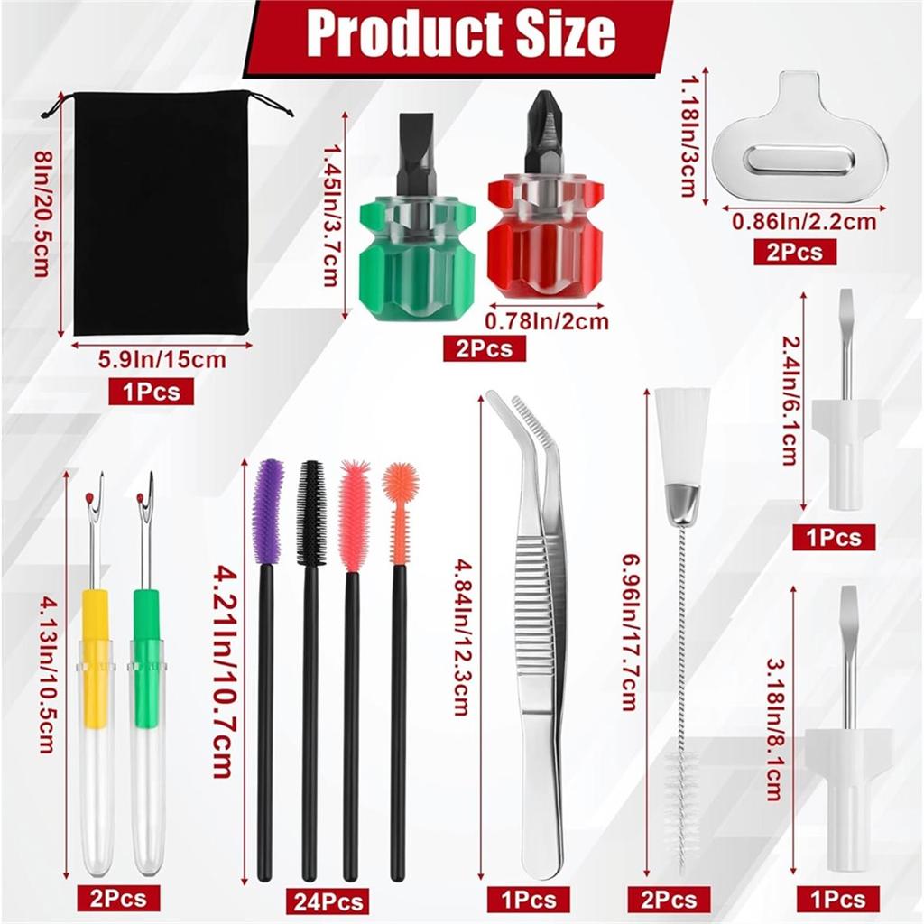 36 Pcs Sewing Machine Cleaning Kit Sewing Machine Repair Tools Include Silicone Brush, for Cleaning and Repair Machines