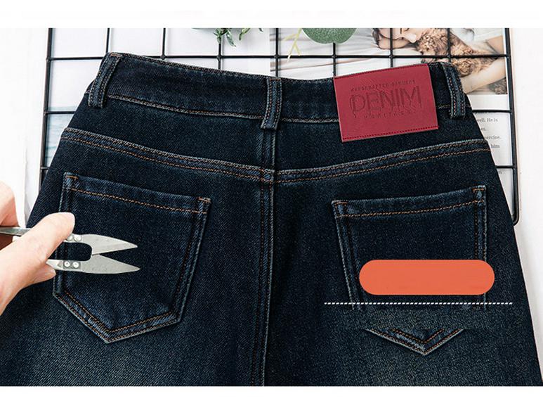 Fluffy High-Waisted Wide-Leg Women's Jeans – Stretchy Retro Straight-Leg Pants for Autumn/Winter 2024