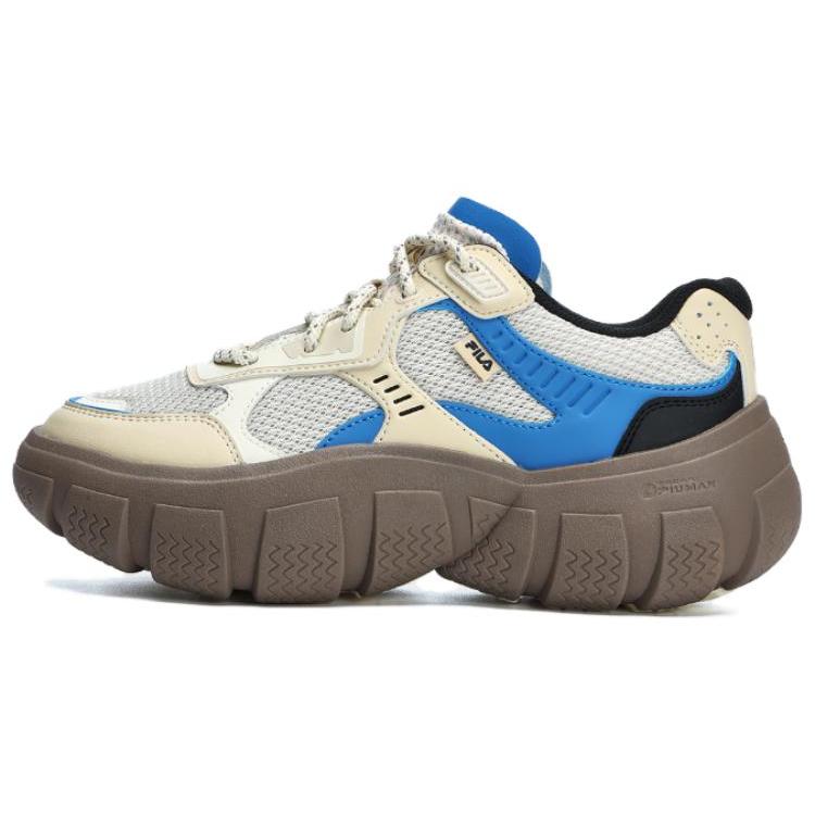 FILA BOLLA Textile, Synthetic Leather, Leather Trendy Abrasion Resistant Low top Chunky Sneakers Women s Brown Blue F12W321105FBA 36.5