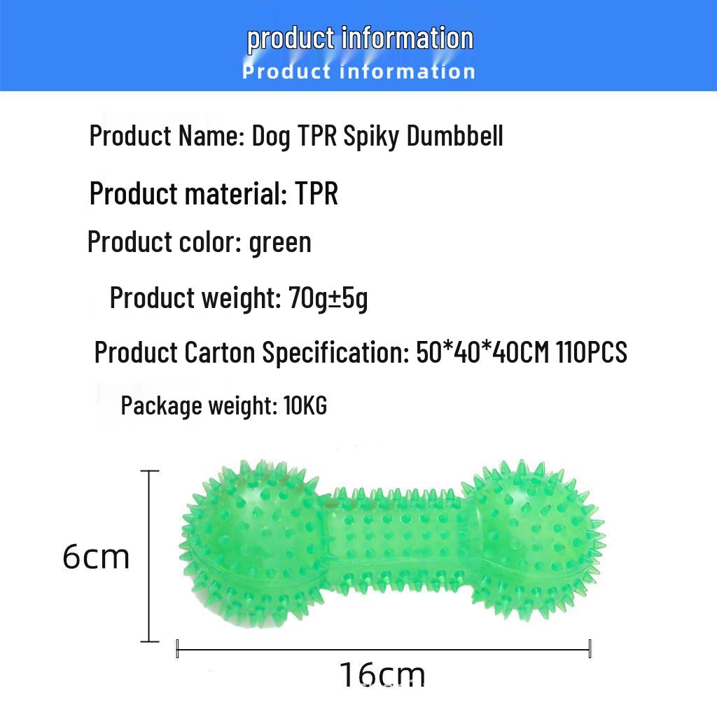 Durable Spiky Squeaky Ball Toy for Dogs - Bouncy, Chewing, Teething, Outdoor Fun, and Teeth Cleaning.