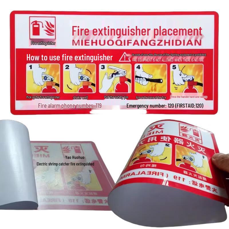 Carbon Dioxide Fire Extinguisher Instruction Sign