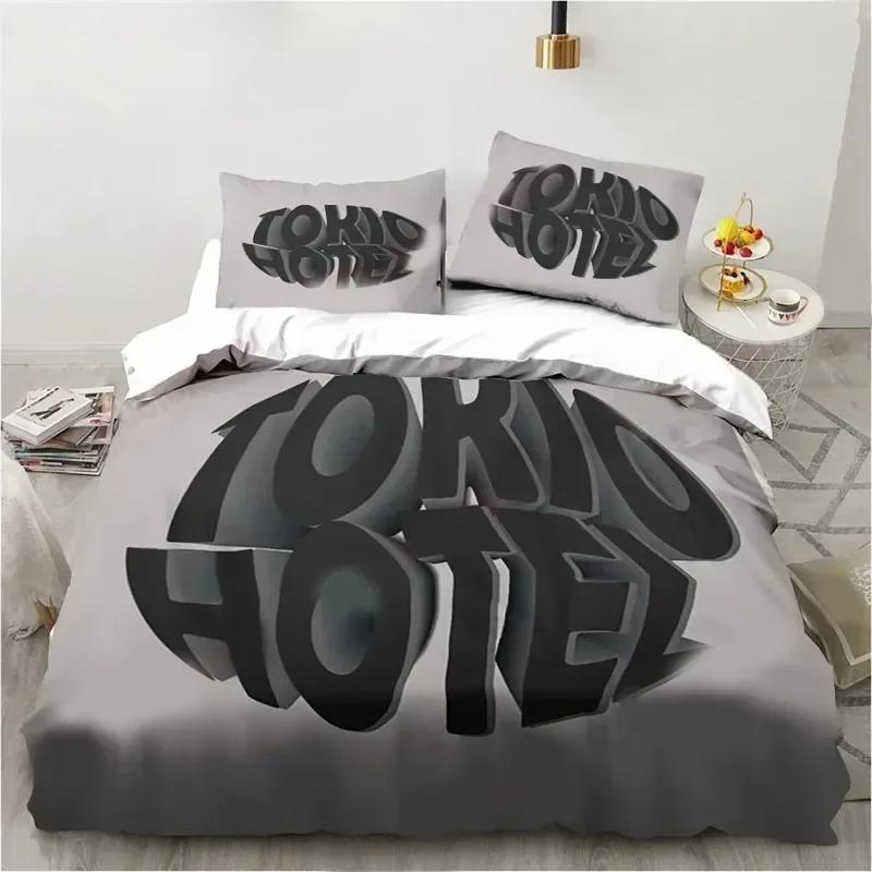 3D-Druck Tokio Hotel 3D NEU Bettbezug Kissenbezug Bettwäsche-Set Erwachsener Junge Mädchen Schlafzimmerdekoration Kinder Einzel Doppel Groß