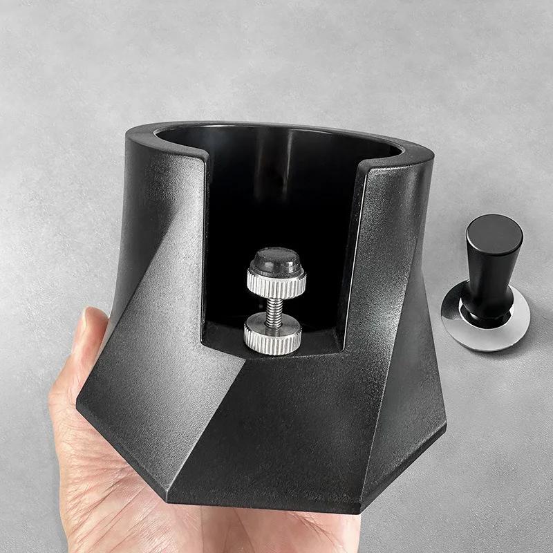 Portable Espresso Coffee Holder Adjustable ABS Coffee Press Powder Base Seat for 51/53/58mm Portafilter Coffee Tamper Mat Stand