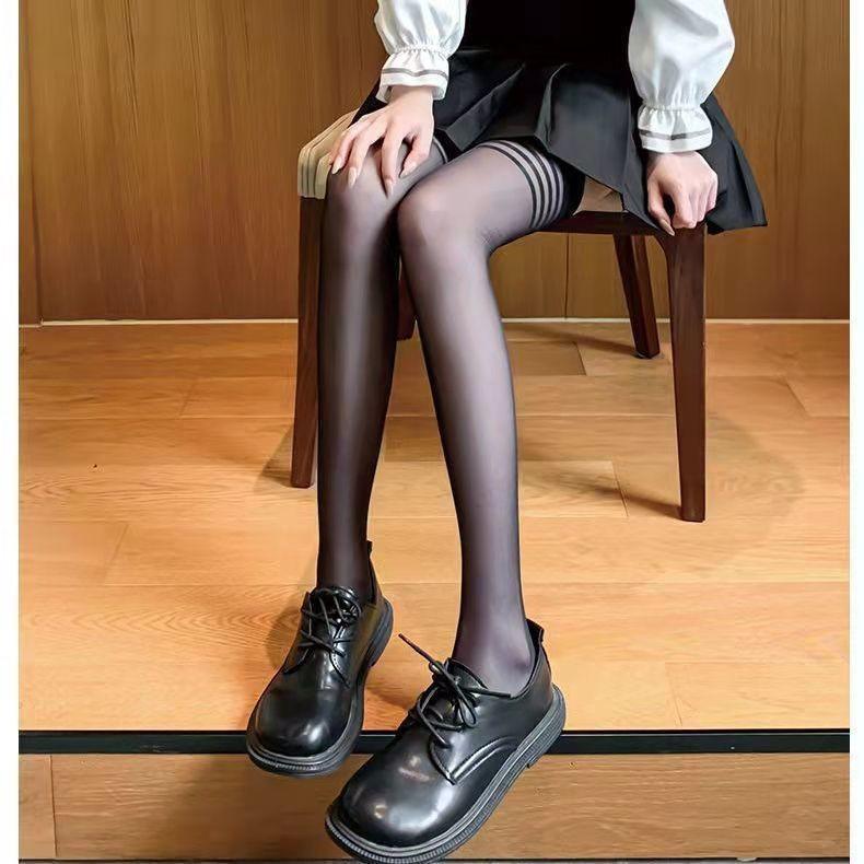 Stockings Stockings Women'S Summer Thin High Thighs Sexy Knee Socks Black Silk