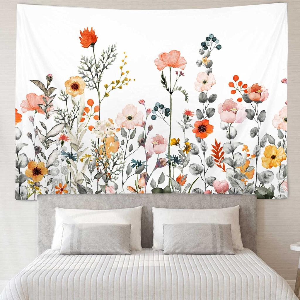 Jungle Flowers Birds Tapestry Deep Color Natural Plant Floral Tapestry Home Living Room Dorm Bedroom Aesthetics Decor Tapestries