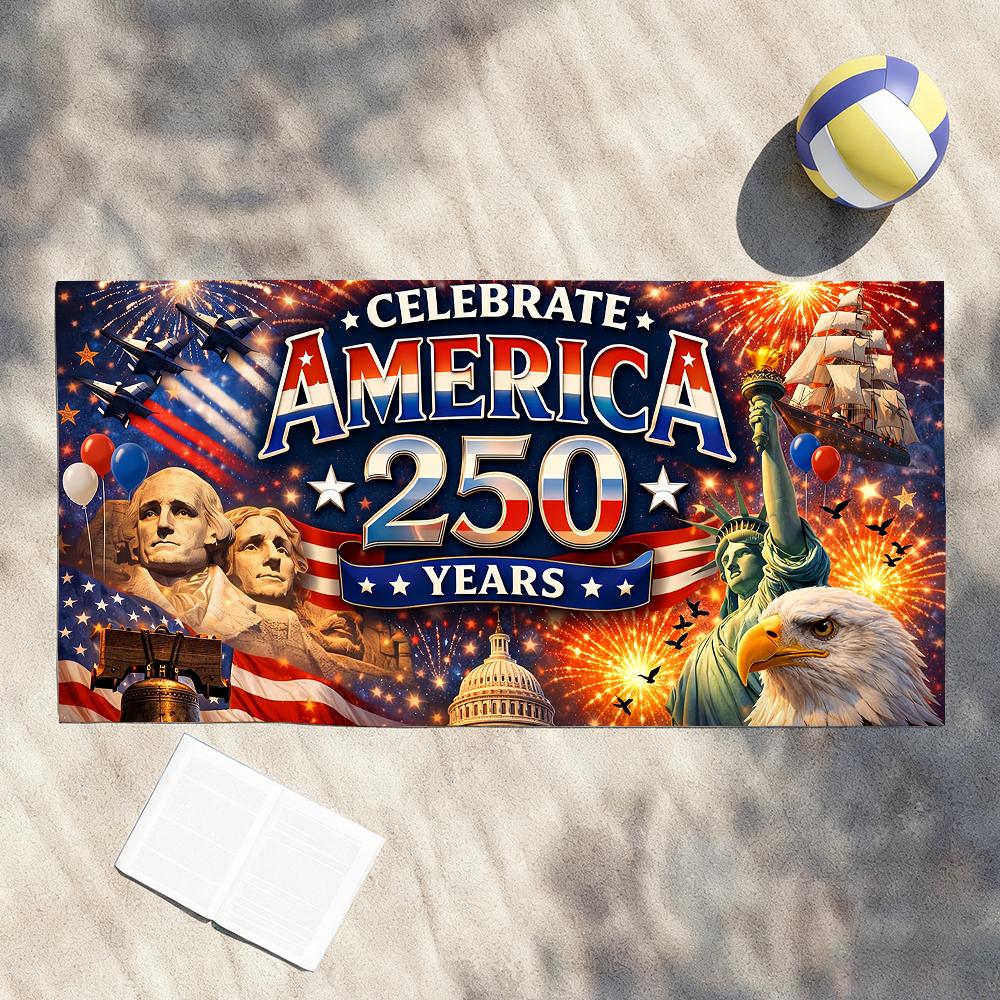 America 250th Anniversary Towel Soft Pool Gift For Travel Gym Shower Camping Quick Dry Sports Beach Towel