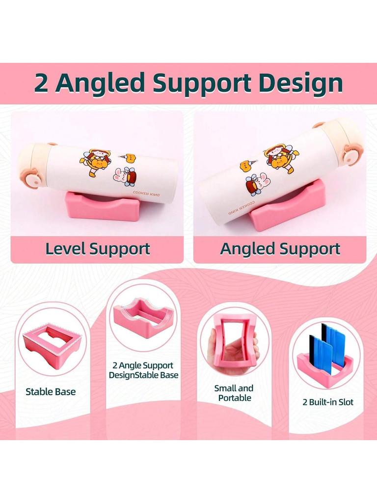 1pcs Silicone Cup Cradle for Tumblers with Built-in Slot, Vinyl Decals for Tumblers, Small Tumbler Stand Cup