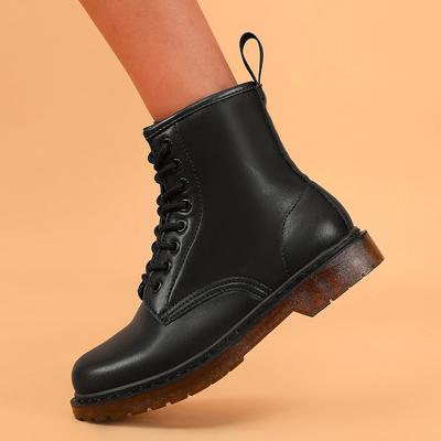 Fashion Leather Women Ankle Boots Outdoor British Style Casual Shoes Designer Work Boots Classic Lady Motorcycle Boots