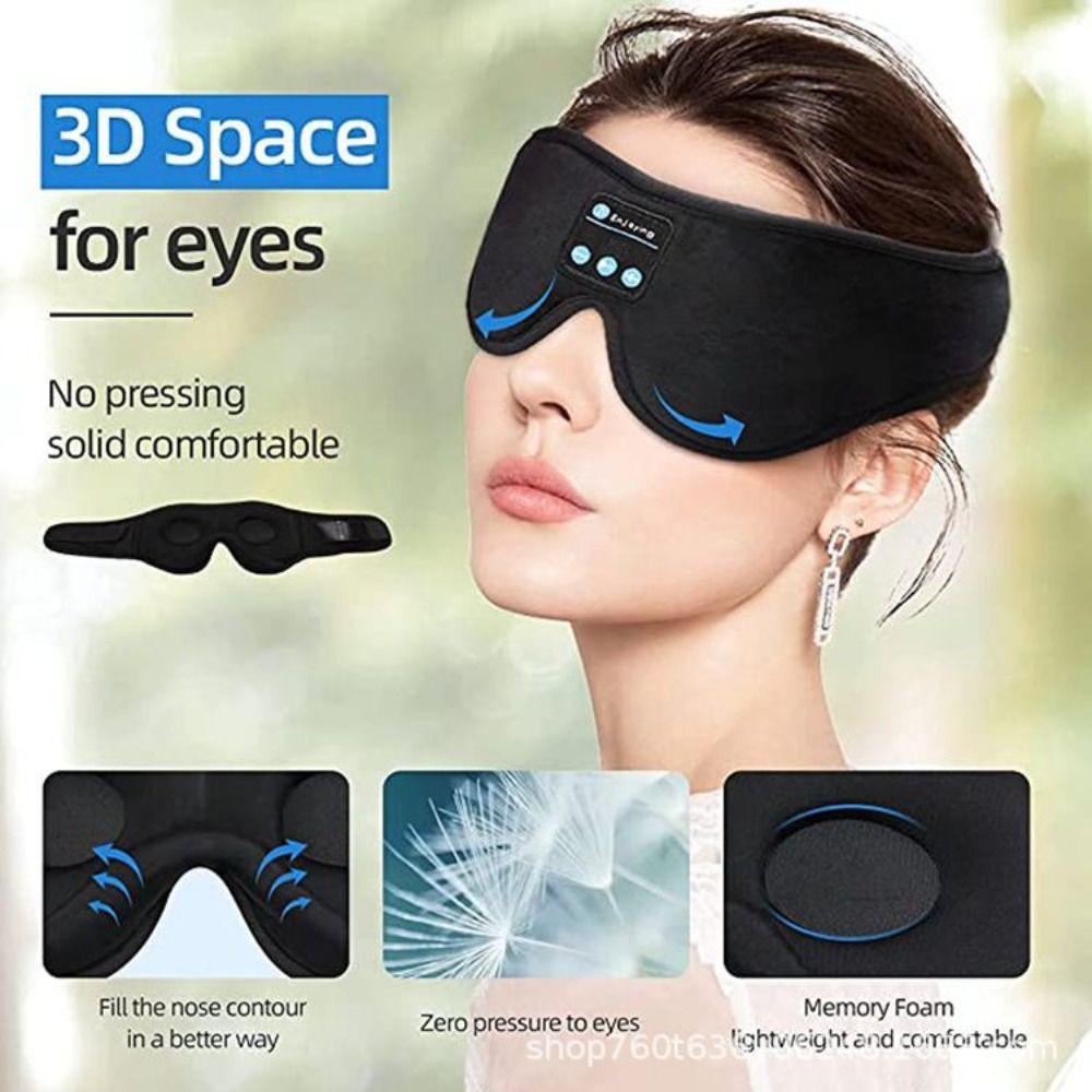 

Bluetooth 5.0 Bluetooth 3D Сон Маска для глаз Гарнитуры 3D Беспроводная 3D Музыкальная маска для глаз Спящий артефакт
