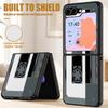 Creative Audio Tape Print Case For Samsung Z Flip 8 7 6 5 Luxury Leather Skin Hard Folding Phone Cover For Galaxy Z Flip8 Flip7 Flip6