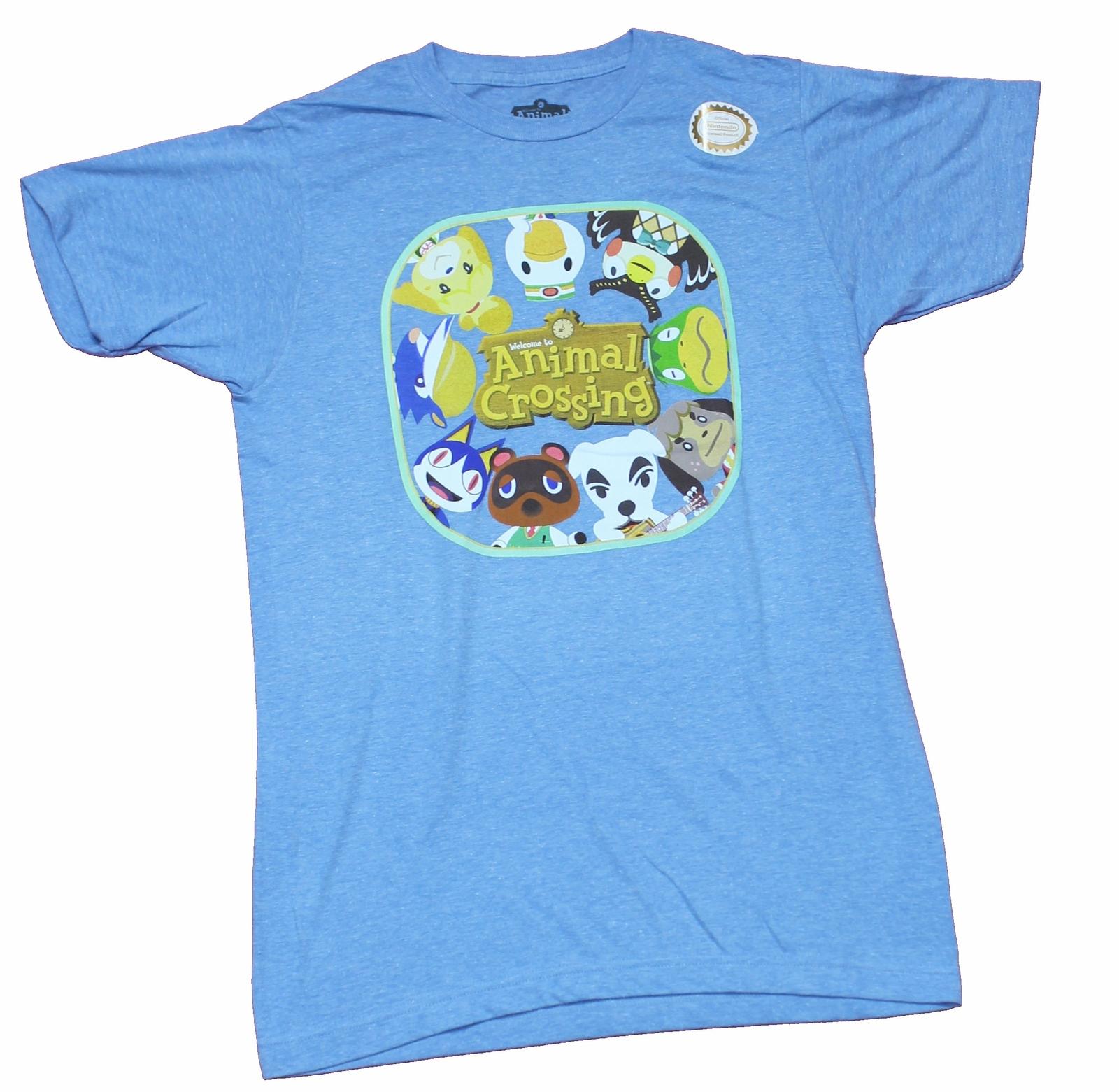 Animal Crossing Adult New T-shirt Circled Group Logo Pic M