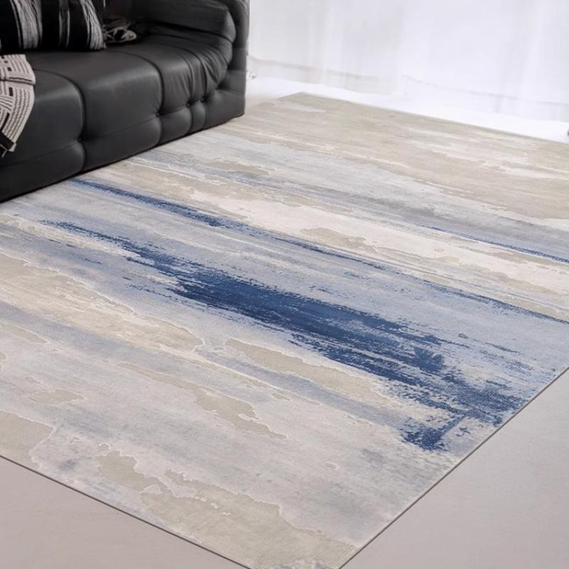 Modern Style Carpets for Living Room Minimalist Bedroom Decor Blue Carpet Thick Plush Study Floor Mat Fluffy Soft Cloakroom Rug
