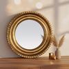 Luxury Gold Wall Mirror – Handcrafted Gold Foil Frame for Stylish Home