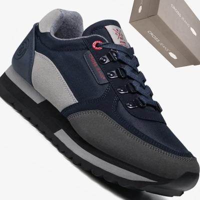 Buty sportowe Cross Jeans II1R4017C unisex granatowe - Pianka Memory, casual