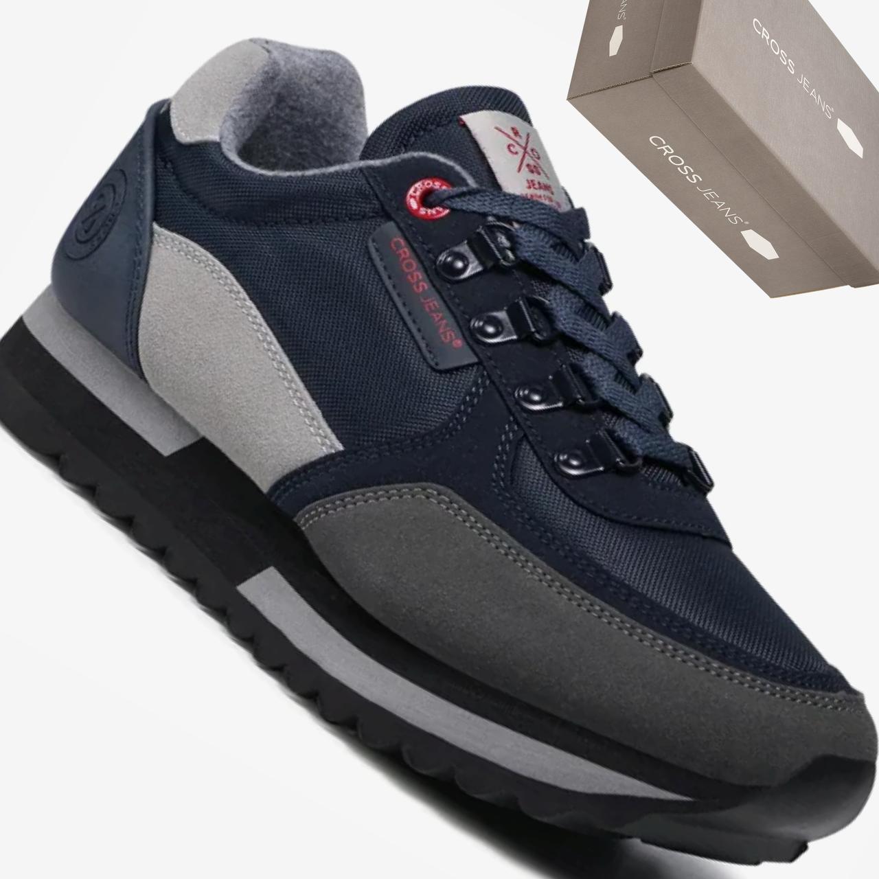 Cross Jeans II1R4017C Unisex Sneaker Marineblau - Memory Foam, lässig gray