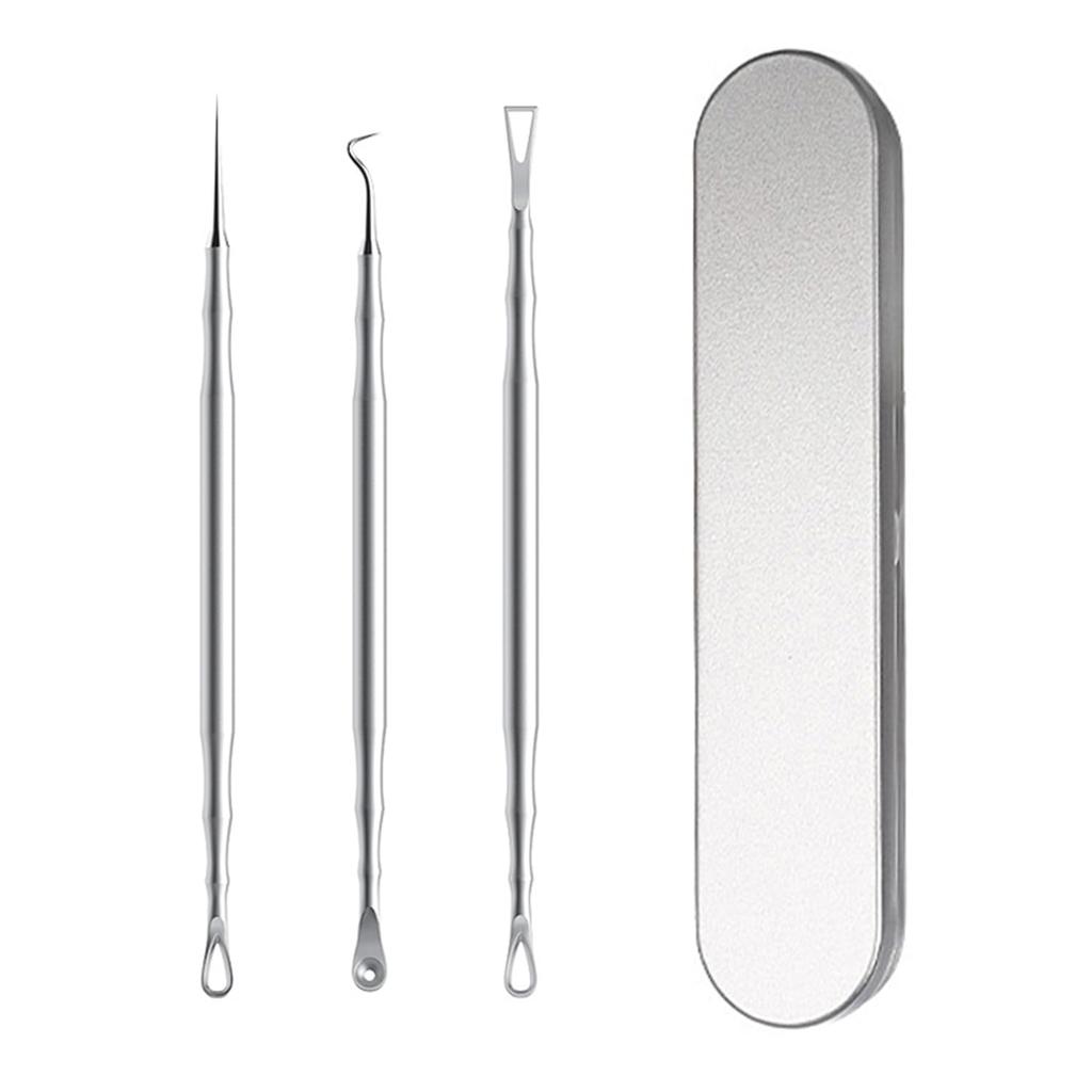AioBos Acne Needle Set Different and Sandblasted Acne Needle Pore Acne Blackhead Pore Care Kit with Storage Box Set, 3-Piece (5 Tips) [New