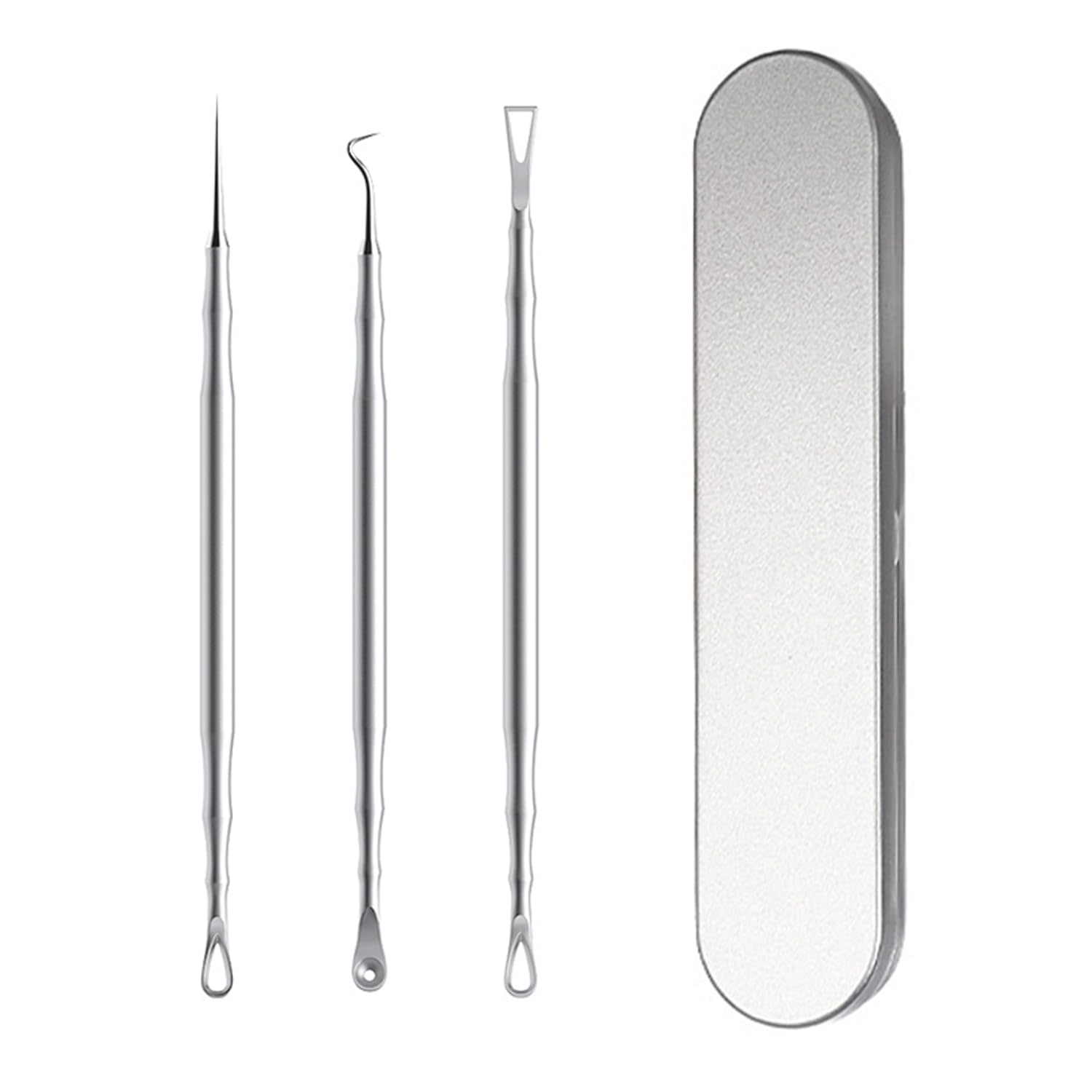 

AioBos Acne Needle Set Different and Sandblasted Acne Needle Pore Acne Blackhead Pore Care Kit with Storage Box Set, 3-Piece (5 Tips) [New