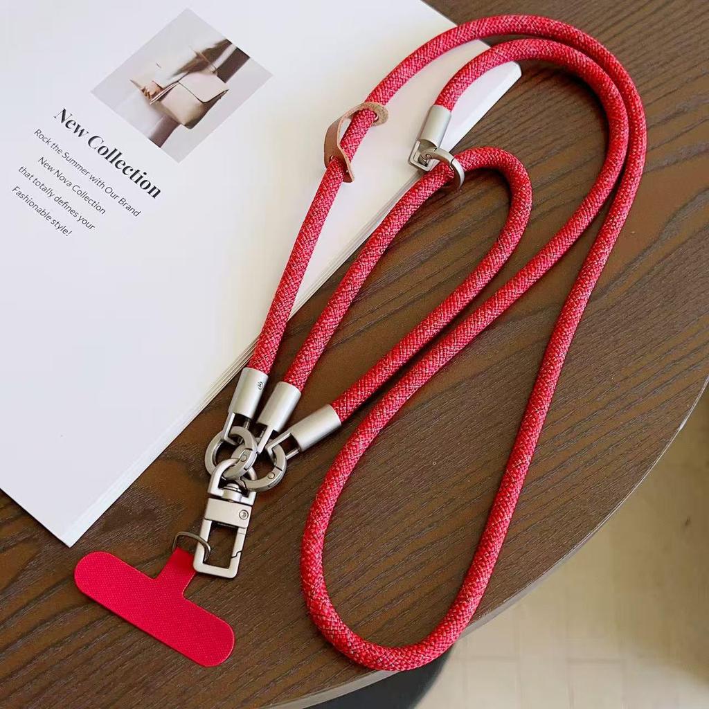 Dual-Function Anti-Lost Crossbody Phone Lanyard with Detachable Wrist Strap and Metal Buckle