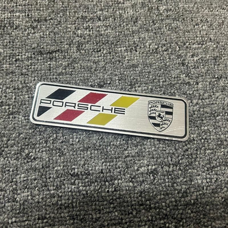 AABKW1 3D Aluminum Car Badge Sticker Body Trunk Decoration Decal Modification Accessories For Porsche Macan Panamera Cayenne Cayman 911