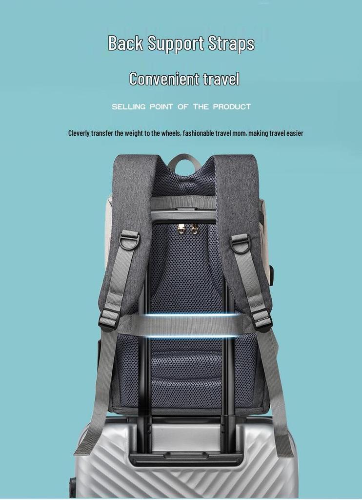Multi-Functional Lightweight Mommy Bag: Large Capacity with USB Port, Changing Pad, and Portable Mother-Baby Storage for Hospital.