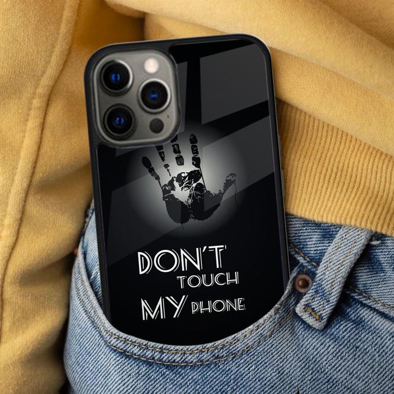 Don't Touch My Phone Soft Phone Case for iPhone 17 Air 16e Pro max 15 Pro 13 14 Plus 11 12 MagSafe Magnetic Coque