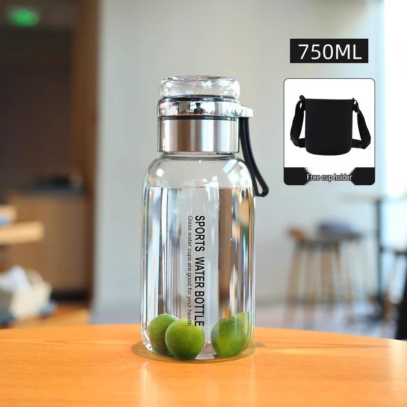 

Мужская термостойкая стеклянная чашка-заварник для чая - Большая вместимость, Портативная, Высокоборосиликатное стекло, Летняя стеклянная чашка с разделением чая/воды 901-1000ml